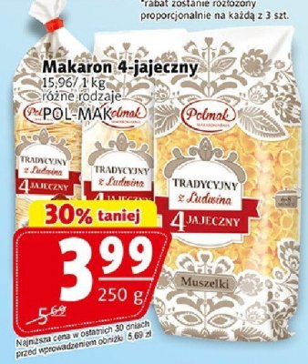 Makaron 4-jajeczny Pol-Mak różne rodzaje promocja w Prim Market