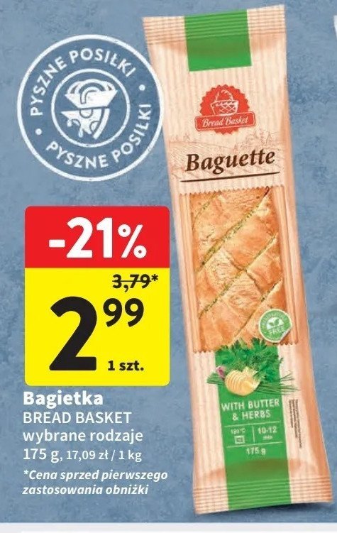 Bagietka z masłem i ziołami Bread basket promocja w Intermarche
