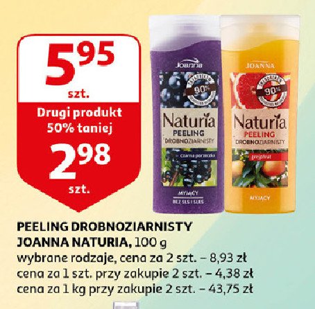 Peeling myj膮cy drobnoziarnisty grejpfrut Joanna naturia bio granulki promocja