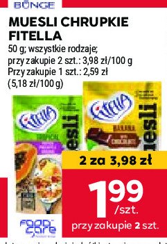 Musli tropikalne Fitella musli chrupkie promocja w Stokrotka