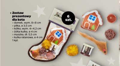 Zestaw prezentowy dla kota, różne rodzaje promocja w Netto