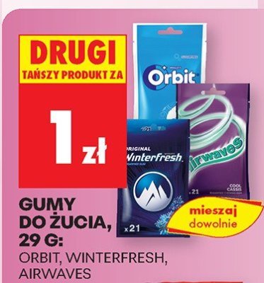 Gumy do żucia Orbit / Winterfresh / Airwaves promocja w Biedronka