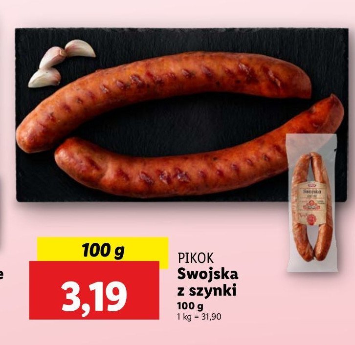 Kie艂basa swojska z szynki Pikok promocja