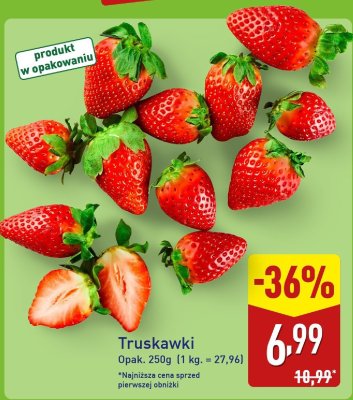 Truskawki 250 g promocja w Aldi