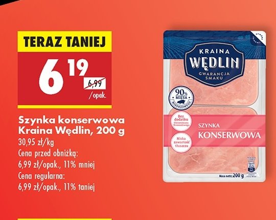 Szynka konserwowa Kraina wędlin promocja w Biedronka