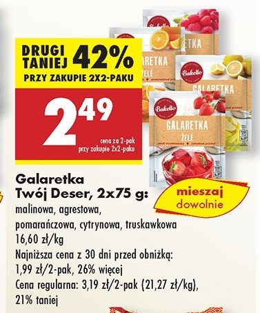Galaretka cytrynowa Bakello promocja w Biedronka