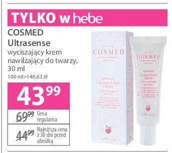 Krem do twarzy wyciszający Cosmed ultrasense promocja