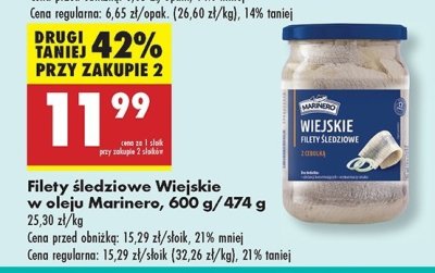 Filety śledziowe z cebulką i olejem Marinero promocja