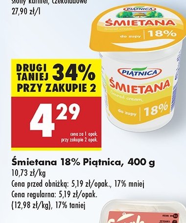 艢mietana 18% Pi膮tnica promocja