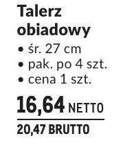 Talerz obiadowy Linia Janina promocja w Makro