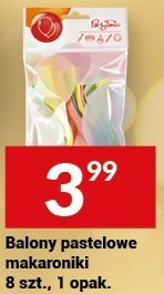 Balony pastelowe makaroniki 8 szt., 1 opak. promocja w Twój Market