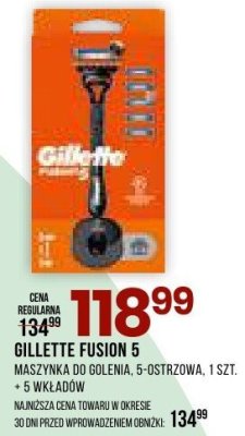 Maszynka GILLETTE FUSION 5 do golenia + ostrza, 1 szt. + 5 wkładów promocja w Drogerie Natura