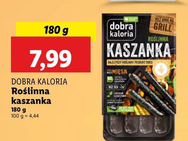 Kaszanka roślinna Dobra kaloria promocja w Lidl