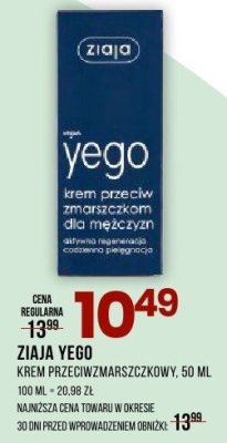 Krem ZIAJA YEGO 50 ML promocja w Drogerie Natura