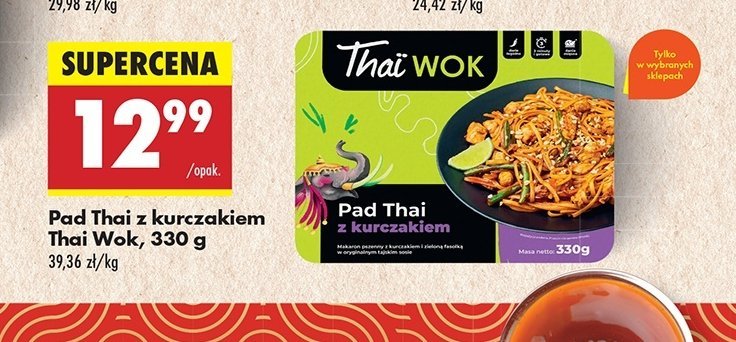 Pad thai z kurczak Thai wok promocja w Biedronka