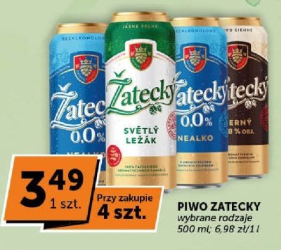 Piwo Żatecky wybrane rodzaje promocja w Groszek