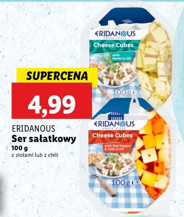 Ser sałatkowy z ziołami Eridanous promocja w Lidl