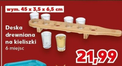 Deska drewniana na kieliszki 6 miejsc promocja w Kaufland