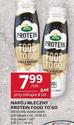Napój mleczny proteinowy Protein Food To Go wanilia orzech promocja w Stokrotka