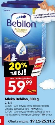 Mleko Bebilon, 800 g promocja w Twój Market