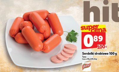 Serdelki drobiowe Yano 100 g promocja w TOPAZ