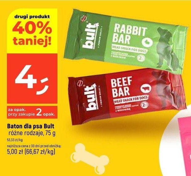 Baton dla psa o smaku kurczaka Bult promocja w Dealz