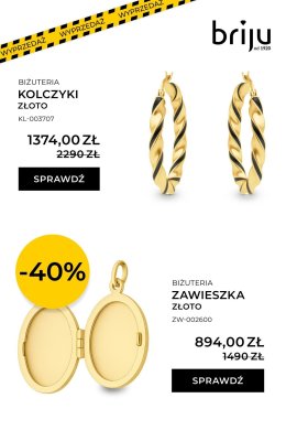 Kolczyki złoto promocja w Briju