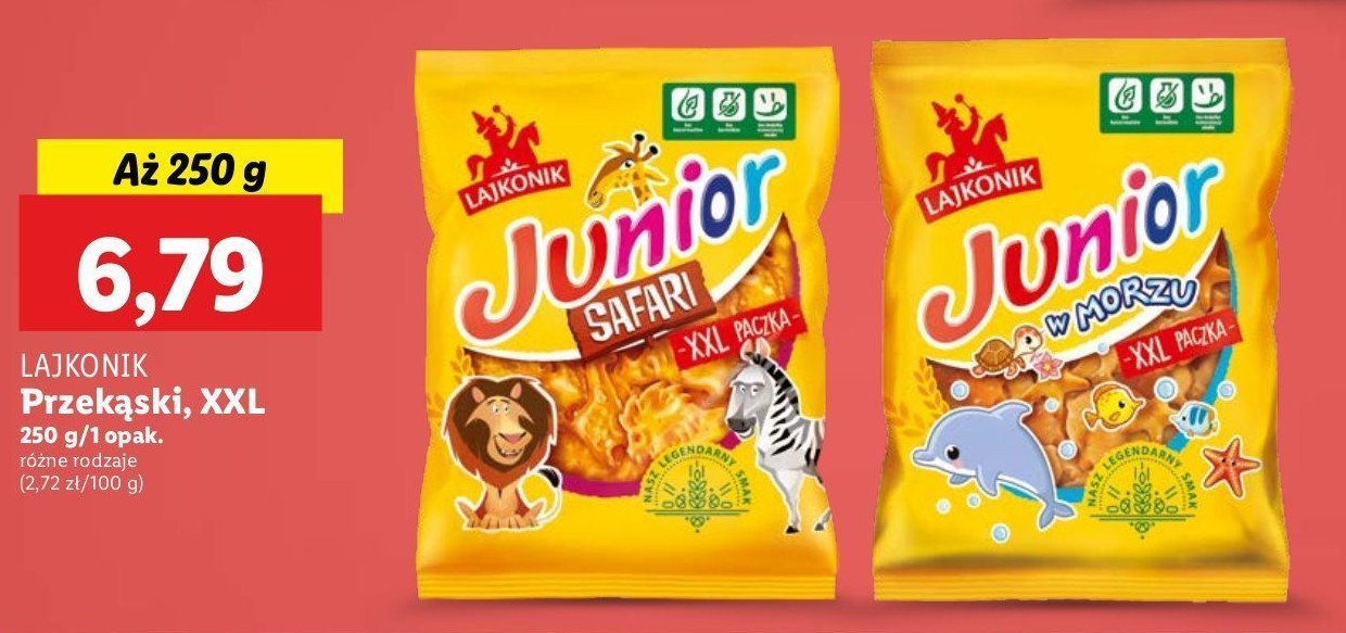 Krakersy Lajkonik junior safari promocja