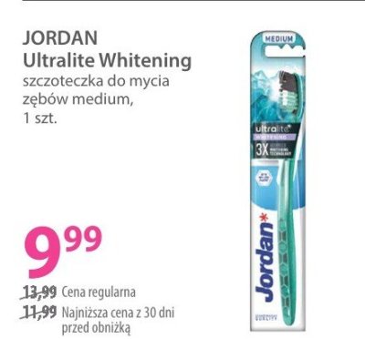 Szczoteczka JORDAN Ultra Whitening do mycia zębów medium promocja w Hebe