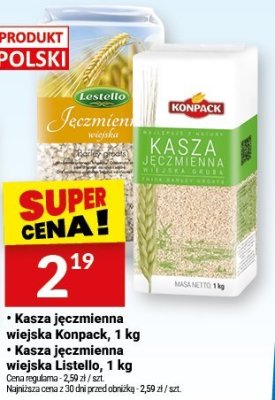 Kasza jęczmienna wiejska Lestello promocja w Twój Market