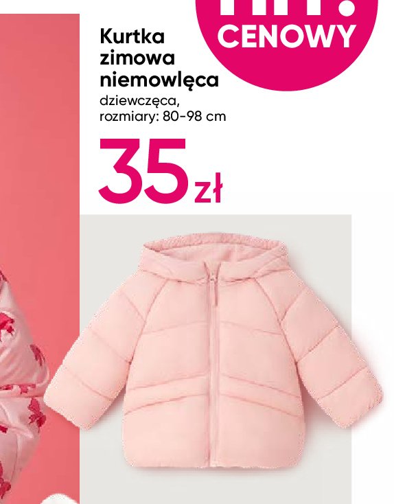 Kurtka zimowa dziewczęca 80-98 cm promocja w Pepco