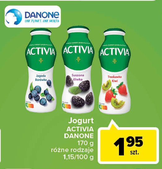 Jogurt jagoda borówka Danone activia promocje
