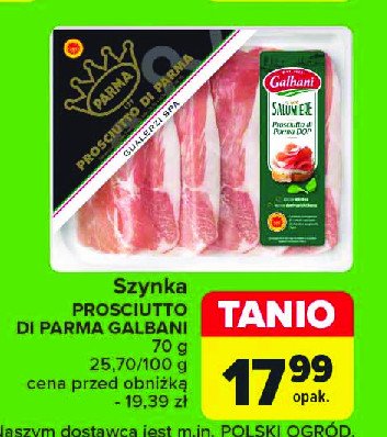 Prosciutto di parma dop Galbani promocja