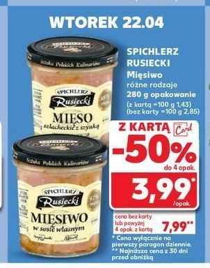 Mięsiwo w sosie własnym Spichlerz rusiecki promocja