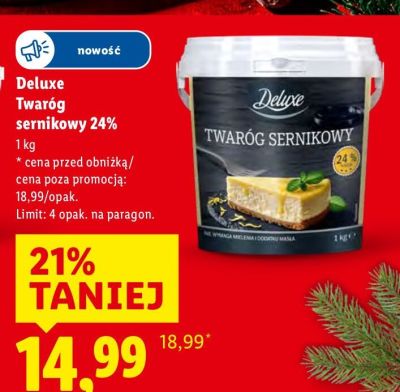 Twaróg sernikowy 24% 1 kg promocja w Lidl