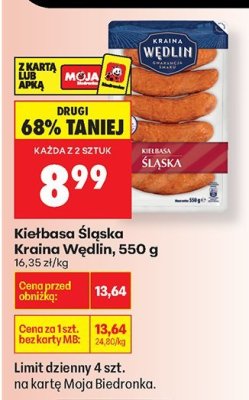Kiełbasa Śląska  promocja w Biedronka