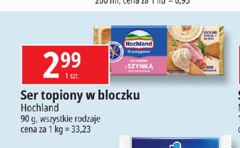 Ser kremowy z szynką Hochland promocja w Leclerc