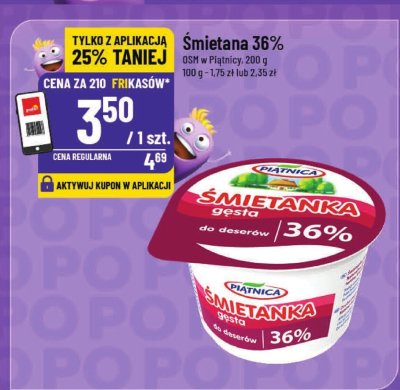 Śmietana 36% promocja w POLOmarket