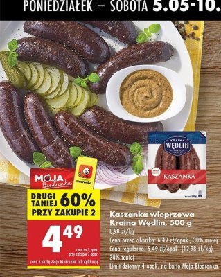 Kaszanka wieprzowa Kraina wędlin promocja