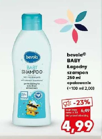 Szampon dla dzieci łagodny Bevola baby promocja