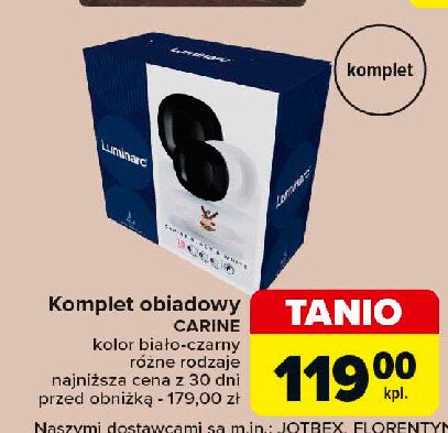 Komplet obiadowy carine Luminarc promocja w Carrefour