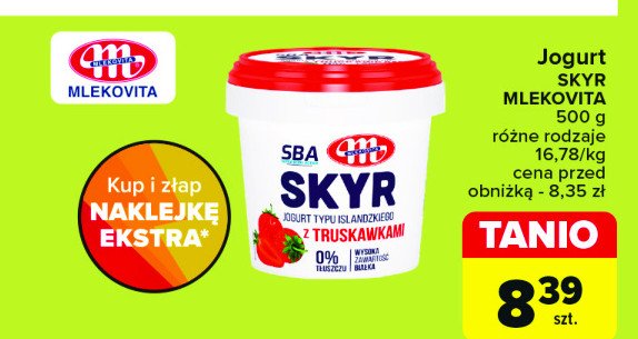 Jogurt truskawkowy Mlekovita sba skyr promocja