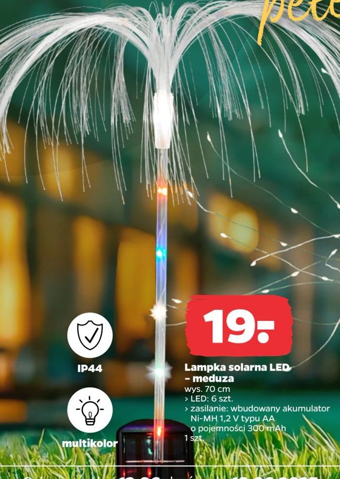 Lampka solarna led meduza promocja w Netto