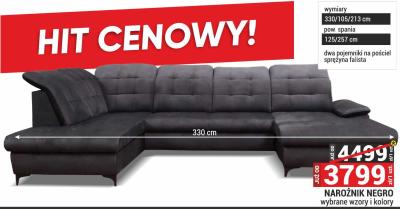 Narożnik NEGRO wybrane wzory i kolory promocja w Merkury Market