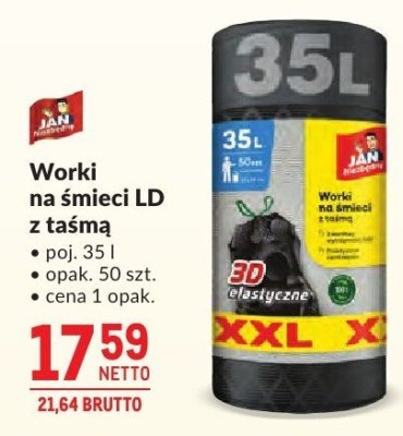 Worki na śmieci LD z taśmą promocja w Makro
