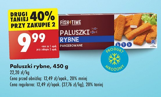 Paluszki rybne panierowane Fish time promocja