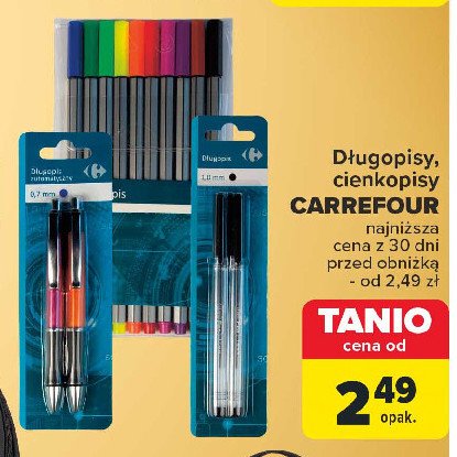 Cienkopisy Carrefour promocja