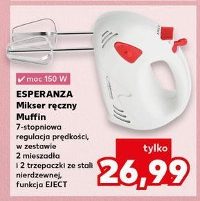 Mikser ręczny muffin Esperanza promocja w Kaufland