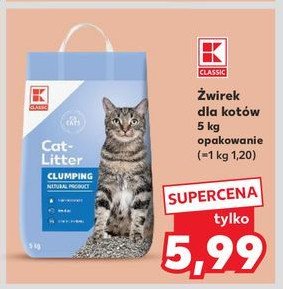 Żwirek dla kota K-classic promocja