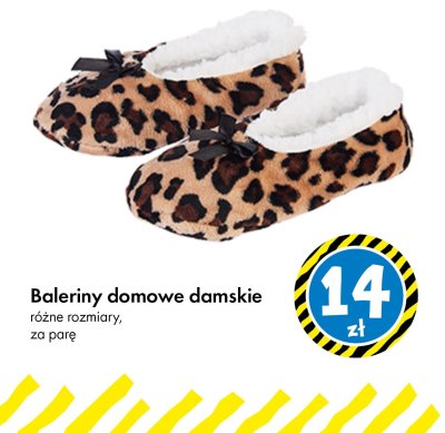 Baleriny domowe damskie różne rozmiary promocja w Tedi